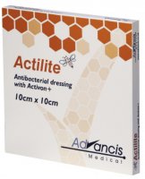 Advancis Actilite 10 x 10 cm krytí antimicrobial s medem 10 ks