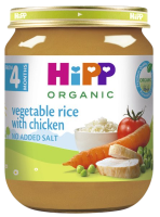 HIPP BIO Zelenina a rýže s kuřecím masem 125 g HIPP BIO Zelenina a rýže s kuřecím masem 125 g