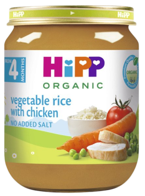 HIPP BIO Zelenina a rýže s kuřecím masem 125 g