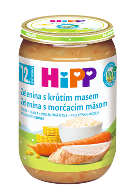 HiPP Dětské menu Zelenina s krůtím masem 220 g