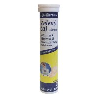 Medpharma Zelený čaj 100 mg + vitamin E + Selen + Zinek 20 šumivých tablet