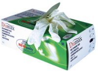 DUMAX vyšetř.latex.nester.pudr.rukavice XL 100ks