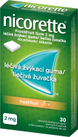 NICORETTE  FreshFruit Gum 2 mg, léčivá žvýkací guma 30 ks