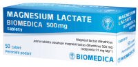 MAGNESIUM LACTATE BIOMEDICA POR 500MG TBL NOB 50