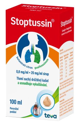 STOPTUSSIN SIRUP - 0,8MG/ML+20MG/ML SIR 100ML+PIP