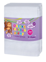 T-tomi Látkové TETRA pleny 80x80 cm sada 10 ks bílé