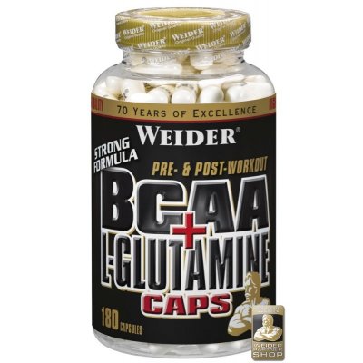 Weider , BCAA + L-Glutamin, 180 kapslí 180 ks