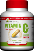 BIO-Pharma Vitamín C 500mg long effect 60+60 kapslí