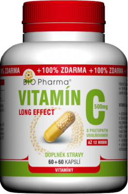 Bio Pharma BIO-Pharma Vitamín C 500 mg long effect 2 x 60 kapslí