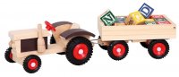 Bino Traktor s gumovými koly a vlekem 1 ks