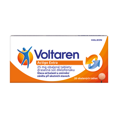 Voltaren Actigo Extra 25mg obalené tablety úleva od bolesti 20ks