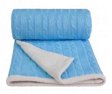 Pletená deka, blue / modrá