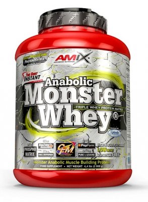 Amix Anabolic Monster Whey, Jahoda/banán 2200 g - Amix Anabolic Monster Whey 2200 g