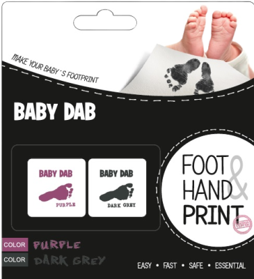 Baby Dab Barva na dětské otisky 2ks fialová šedá Baby Dab Barva na dětské otisky 2ks fialová šedá