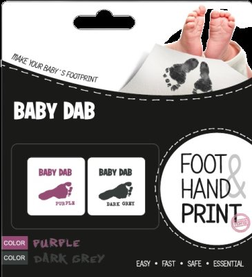 Baby Dab Barva na dětské otisky 2ks fialová šedá