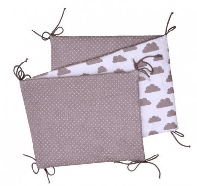 T Tomi Skládaný mantinel bílo šedá obláčky T Tomi Skládaný mantinel bílo šedá obláčky