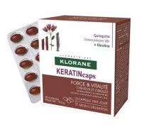 Klorane Keratincaps Síla a vitalita 30 kapslí - Klorane Keratincaps Vlasy a nehty 30 kapslí