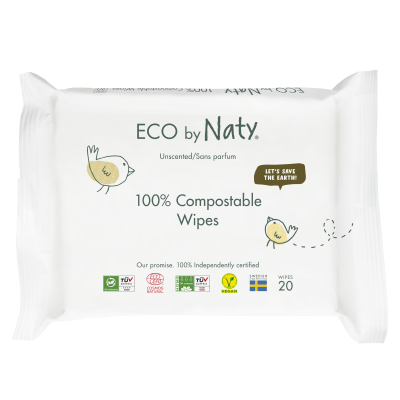 ECO by Naty Vlhčené ubrousky pro citlivou pokožku 20 ks