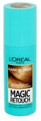 L'Oréal Paris Magic Retouch Sprej pro okamžité zakrytí odrostů pro tmavé blond odstíny 75 ml - L'Oréal vlasový korektor šedin a odrostů Magic Retouch Instant Root Concealer Spray 04 Dark Blonde 75 ml