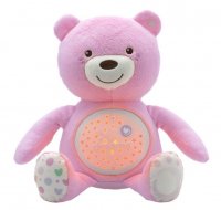 Chicco medvídek s projektorem růžová