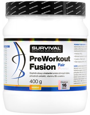 Survival Nutrition PreWorkout Fusion Fair Power mango 400g