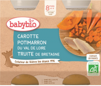 Babybio mrkev a dýně se pstruhem 2 x 200 g