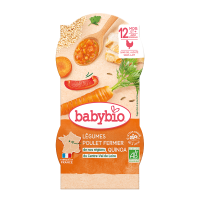 BABYBIO zelenina s kuřetem a quinoa 2x200g