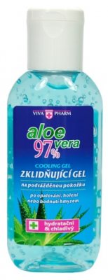 VIVAPHARM Zklidňující gel po opalování Aloe Vera 97%, cestovní balení 50ml