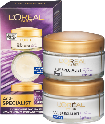 Loréal Paris Age Specialist 55+ Duopack denní + noční krém 2x50 ml Loréal Paris Age Specialist 55+ Duopack denní + noční krém 2x50 ml