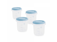 Kelímky na jídlo s víčkem Blue 4ks - miniland set 4 hermisized storage container 250ml