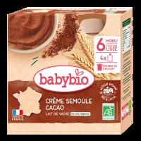 BABYBIO krupice s kakaem 4x85g