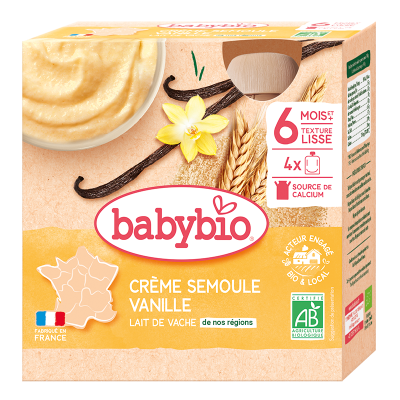 BABYBIO krupice s vanilkou 4x85g