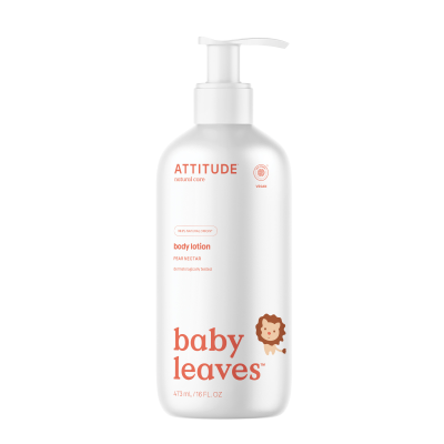 ATTITUDE Baby leaves Dětské tělové mléko s vůní hruškové šťávy 473ml