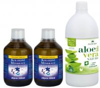 Pharma Activ Koloidní minerály 2x 300ml + AloeVeraLife NATURA 1000ml