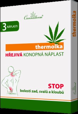 Cannaderm Thermolka hřejivá konopná náplast 3ks Cannaderm Thermolka hřejivá konopná náplast 3ks