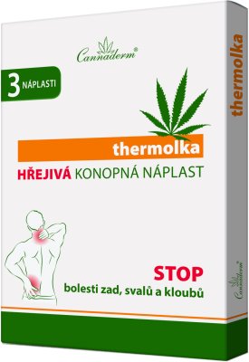 Cannaderm Thermolka hřejivá konopná náplast 3ks