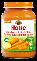 HOLLE Bio dětská přesnídávka Mrkev a brambor 190 g HOLLE Bio dětská přesnídávka Mrkev a brambor 190 g