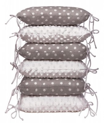 T-tomi Polštářkový mantinel grey/dots T-tomi Polštářkový mantinel grey/dots