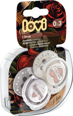 Lovi dudlíky I Love béžová šedá