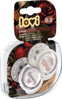 Lovi dudlíky I Love béžová šedá