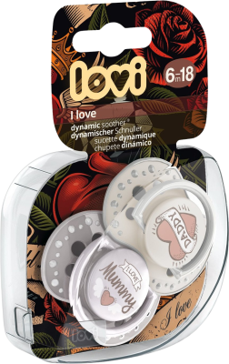 Lovi dudlíky I Love béžová šedá Lovi dudlíky I Love béžová šedá