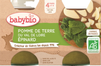BABYBIO brambory se špenátem 2x130g