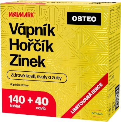 Walmark Vápník, Hořčík, Zinek Osteo 120+60 tablet