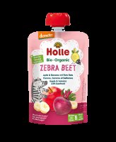 Holle Zebra Beet Bio ovocné pyré jablkobanán a červená řepa 100g Holle Zebra Beet Bio ovocné pyré jablkobanán a červená řepa 100g