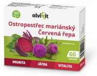 Alvifit Ostropestřec mariánský + Červená řepa 60 tobolek