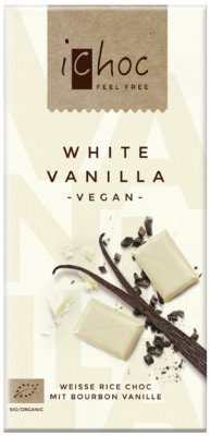 iChoc Bio bílá čokoláda s vanilkou 80g