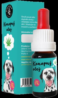 Zelená země CBD olej pro zvířata 2% 10ml