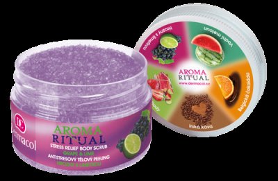 Dermacol Aroma Ritual antistresový tělový peeling hrozny s limetkou 200g Dermacol Aroma Ritual antistresový tělový peeling hrozny s limetkou 200g