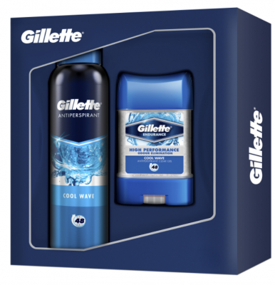 Gillette Cool Wave Clear gel antiperspirant 70 ml + antiperspirant deospray 150 ml dárková sada