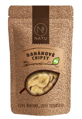 NATU Banánové chipsy BIO 80 g